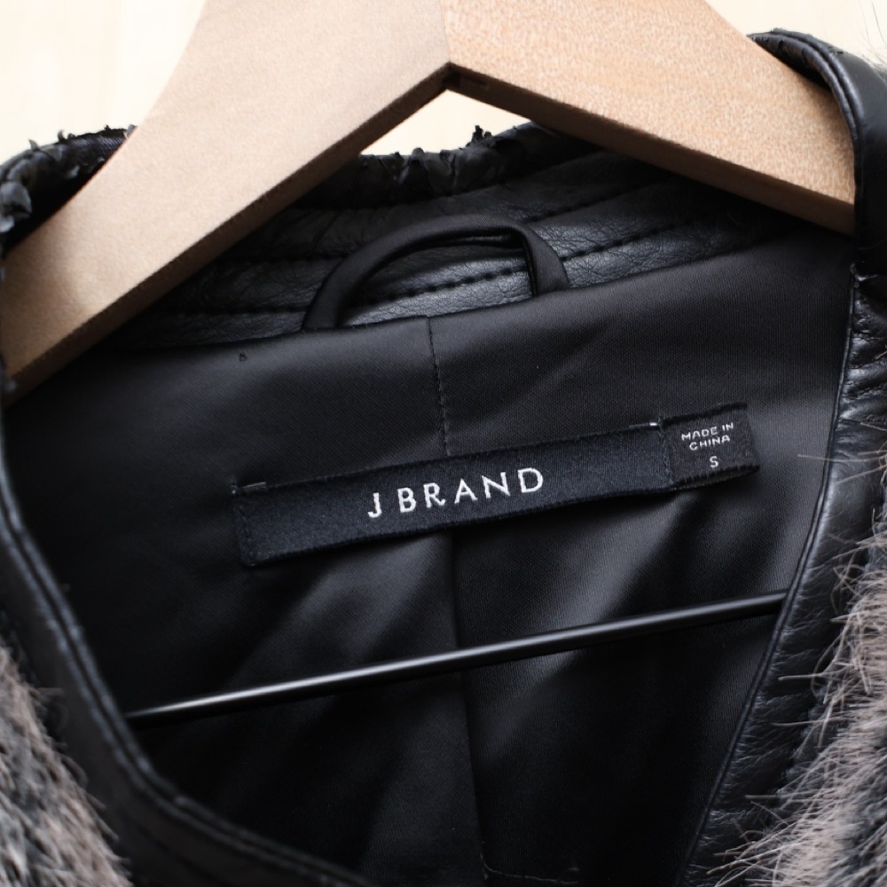J Brand Ashbey Faux Fur Jacket Silver Fox Small - Picture 4 of 6
